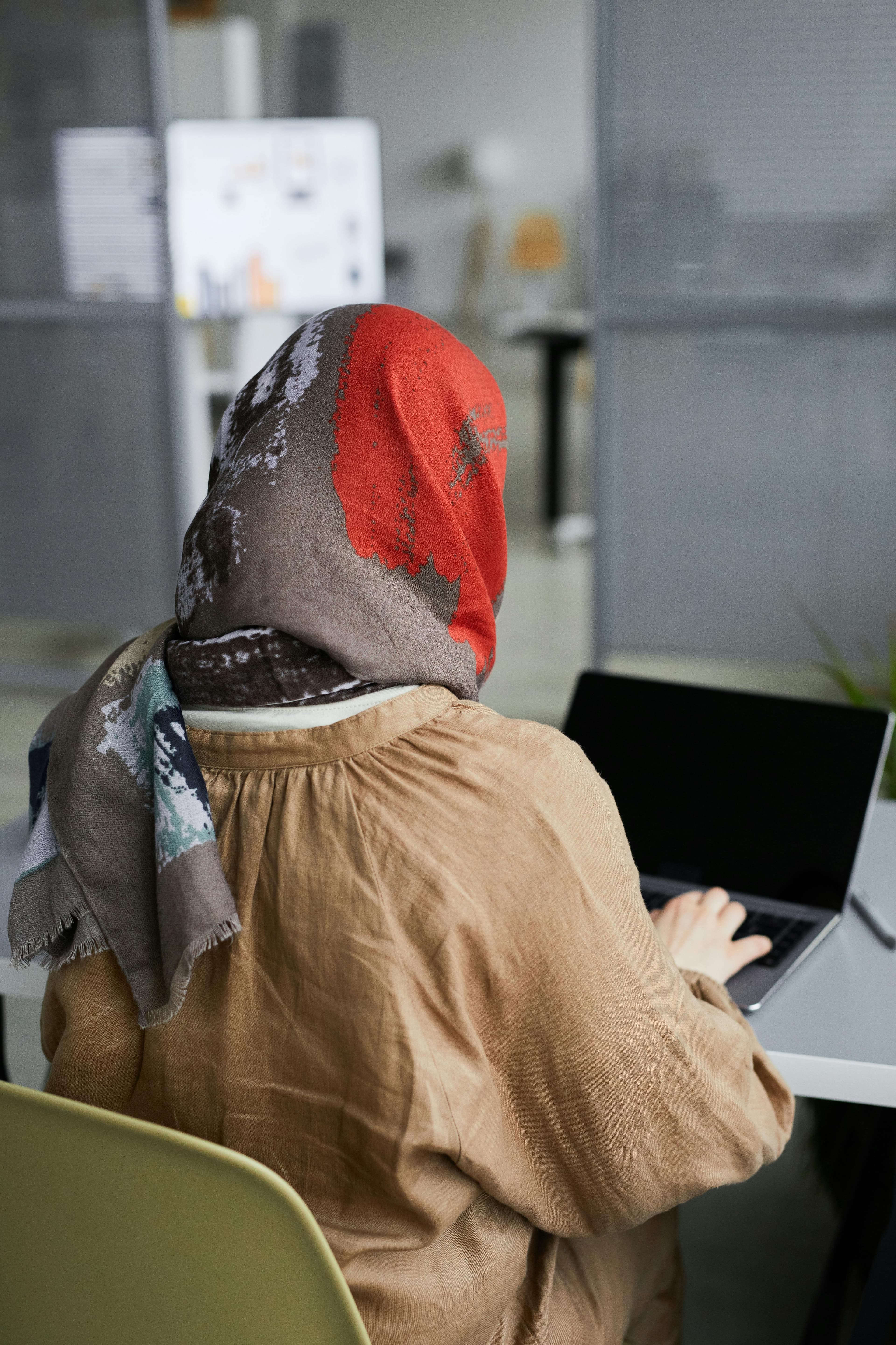 Woman working from home in Quetta